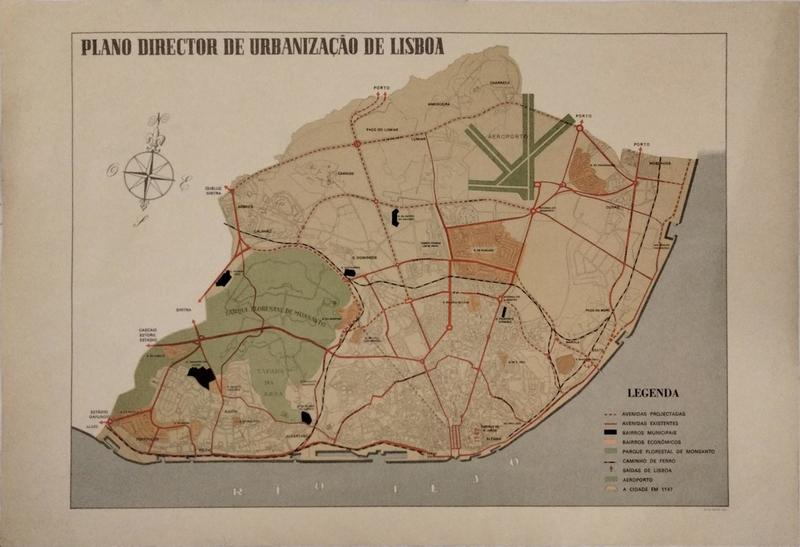 PLANO DIRECTOR DE URBANIZAÇÃO DE LISBOA 1948. [MAPA]