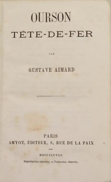 OURSON TÊTE-DE-FER.