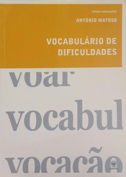 VOCABULÁRIO DE DIFICULDADES.