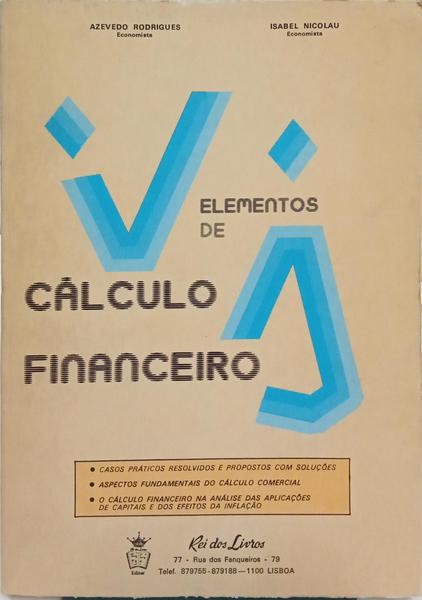 ELEMENTOS DE CÁLCULO FINANCEIRO.