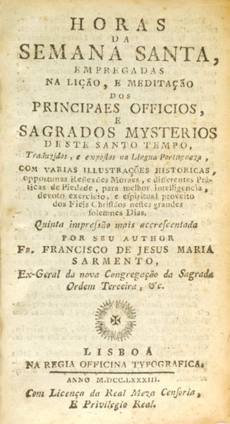 HORAS DA SEMANA SANTA,