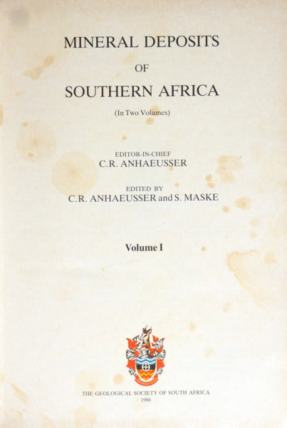 MINERAL DEPOSITS OF SOUTHERN AFRICA.