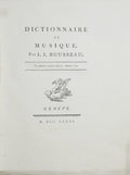 DICTIONAIRE DE MUSIQUE.