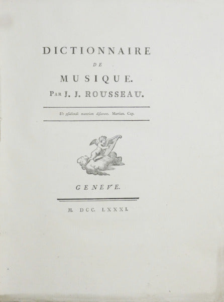 DICTIONAIRE DE MUSIQUE.