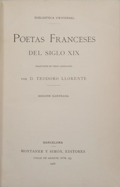 POETAS FRANCESES DEL SIGLO XIX.