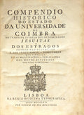 COMPENDIO HISTORICO DO ESTADO DA UNIVERSIDADE DE COIMBRA NO TEMPO DA INVASÃO DOS DENOMINADOS JESUITAS