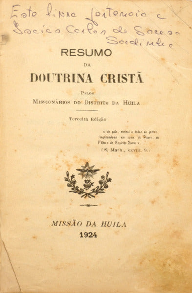 RESUMO DA DOUTRINA CRISTÃ.