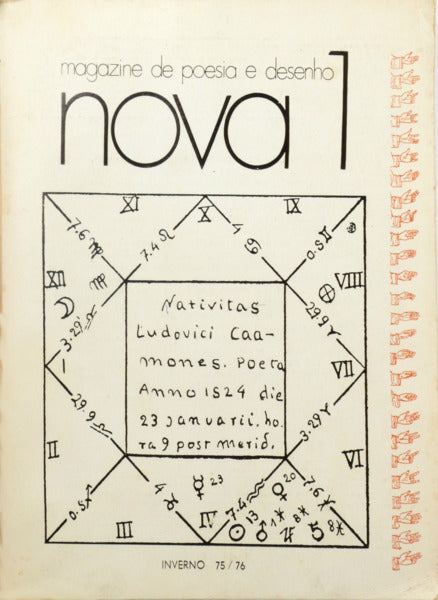 NOVA, MAGAZINE DE POESIA E DESENHO, N.º 1-2, INVERNO-OUTONO 1975-76.