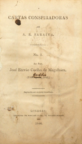 CARTAS CONSPIRADORAS.