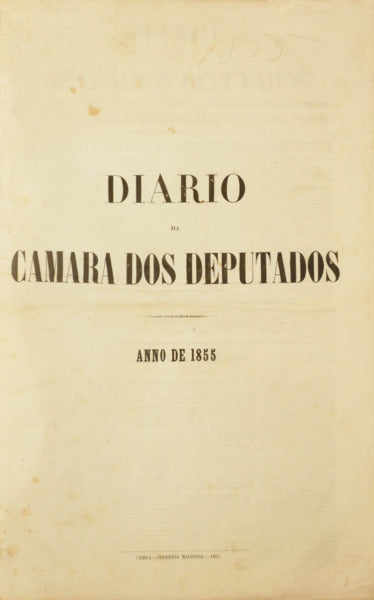 DIARIO DA CAMARA DOS DEPUTADOS, ANNO DE 1855.
