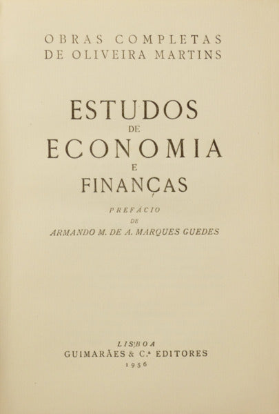 ESTUDOS DE ECONOMIA E FINANÇAS. [TIRAGEM ESPECIAL]
