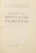 QUADRO DAS INSTITUIÇÕES PRIMITIVAS. [TIRAGEM ESPECIAL]