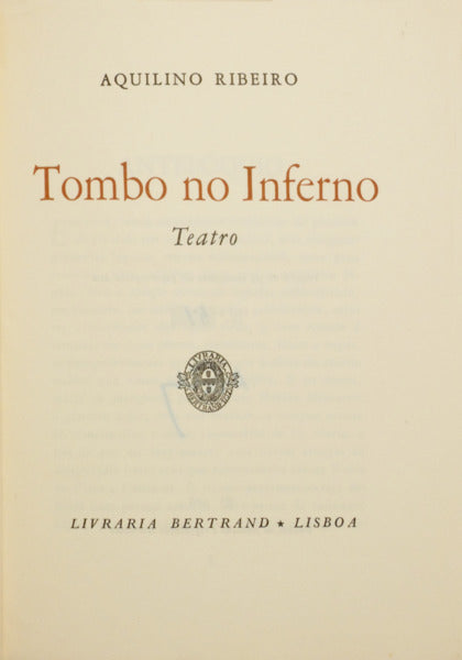 TOMBO NO INFERNO. [TIRAGEM ESPECIAL]