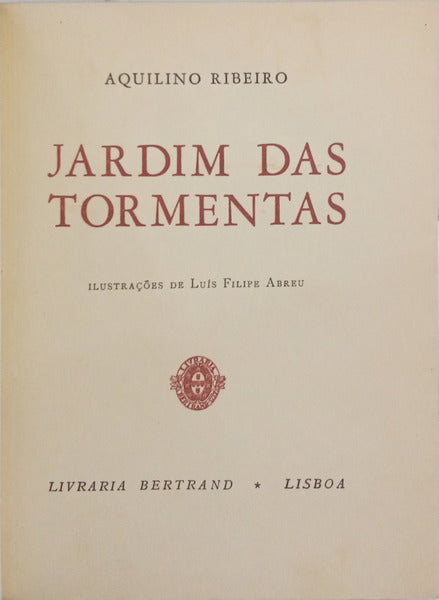 JARDIM DAS TORMENTAS. [TIRAGEM ESPECIAL]