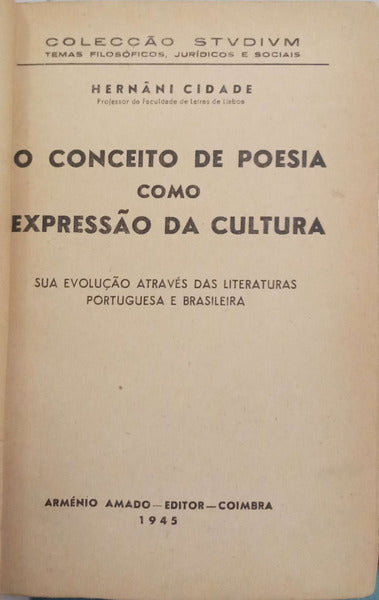 O CONCEITO DE POESIA COMO EXPRESSÃO DA CULTURA.