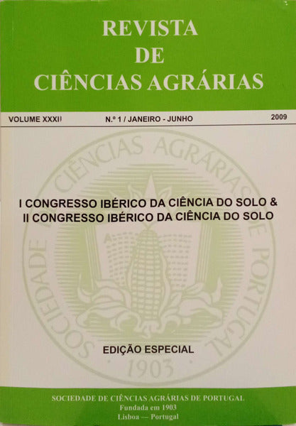 REVISTA DE CIÊNCIAS AGRÁRIAS, VOL. XXXII, N.º 1, JANEIRO-JUNHO 2009 - VOL. XXXII, N.º 2, JULHO-DEZEMBRO 2009. [2 VOLS.]