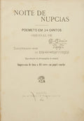 NOITE DE NUPCIAS. POEMETO EM 24 CANTOS. [2 OBRAS]