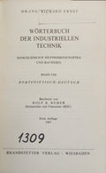 DICIONÁRIO DE TÉCNICA INDUSTRIAL. WORTERBUCH DER INDUSTRIELLEN TECHNIK. [TOMO VIII]