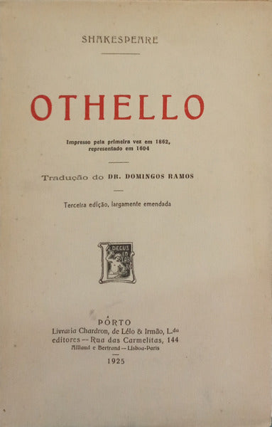 OTHELLO. [3.ª EDIÇÃO]