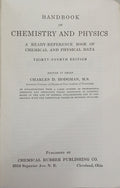 HANDBOOK OF CHEMISTRY AND PHYSICS.