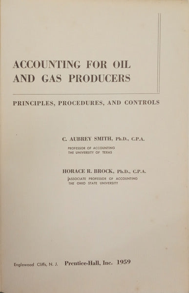 ACCOUNTING FOR OIL AND GAS PRODUCERS.