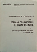 REGULAMENTO E CLASSIFICAÇÃO DAS DOENÇAS, TRAUMATISMOS E CAUSAS DE MORTE DA ORGANIZAÇÃO MUNDIAL DE SAÚDE.
