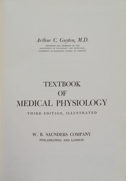 TEXTBOOK OF MEDICAL PHYSIOLOGY.