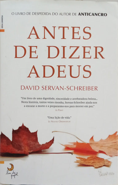 ANTES DE DIZER ADEUS.