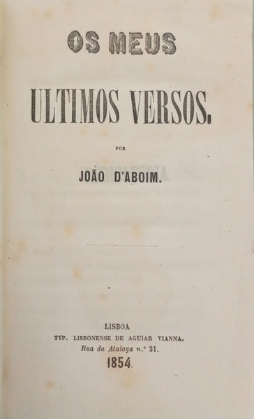 OS MEUS ULTIMOS VERSOS.
