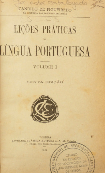LIÇÕES PRÁTICAS DA LÍNGUA PORTUGUESA. [ED. MISTAS]
