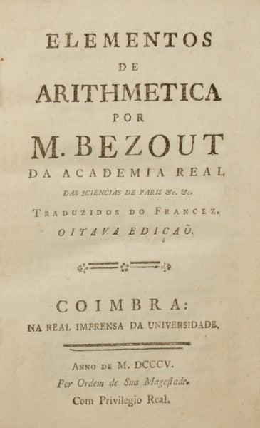 ELEMENTOS DE ARITHMETICA.