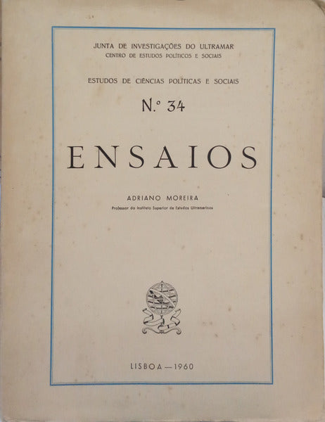 MOREIRA. (Adriano) ENSAIOS. [C/EX-LIBRIS]
