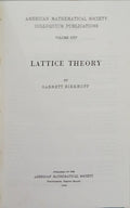 BIRKHOFF. (Garrett) LATTICE THEORY.