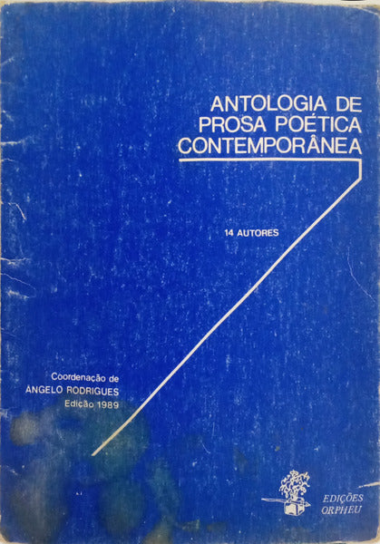 ANTOLOGIA DE PROSA POÉTICA CONTEMPORÁNEA.
