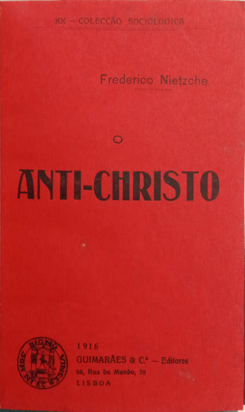 NIETZSCHE. (Friedrich Wilhelm) O ANTI-CHRISTO.