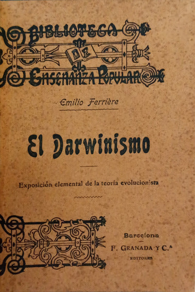 FERRIÈRE. (Emilio) EL DARWINISMO.