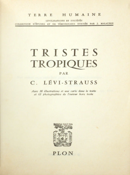 TRISTES TROPIQUES. [1969?]