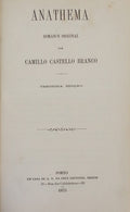 CASTELO BRANCO. (Camilo) ANATHEMA. [3.ª EDIÇÃO]