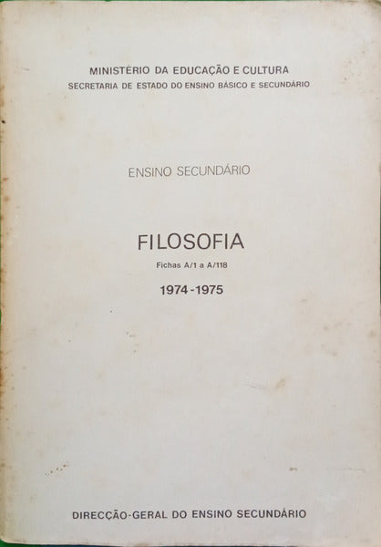 FILOSOFIA, 1974-1975. [2 VOLS.]