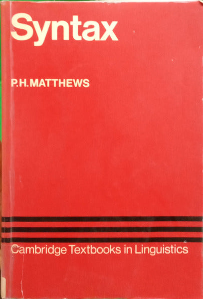 MATTHEWS. (P. H.) SYNTAX.