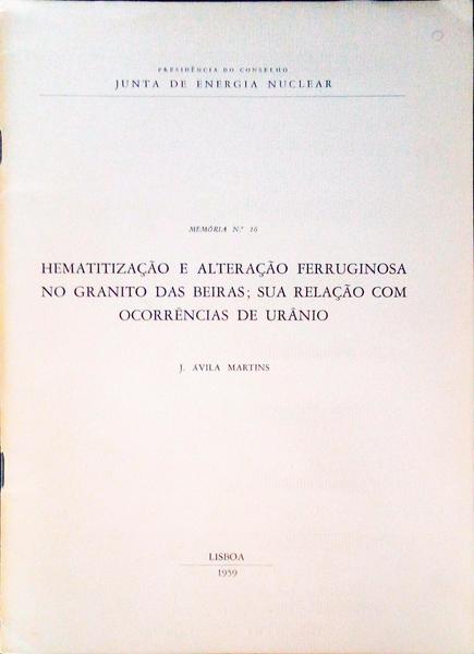 HEMATITIZAÃ‡ÃƒO E ALTERAÃ‡ÃƒO FERRUGINOSA NO GRANITO DAS BEIRAS