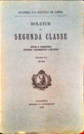 BOLETIM DA SEGUNDA CLASSE.