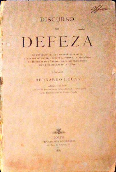 DISCURSO DE DEFEZA