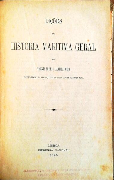 LIÃ‡Ã•ES DE HISTORIA MARITIMA GERAL.