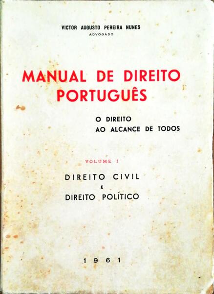 MANUAL DE DIREITO PORTUGUÃŠS.