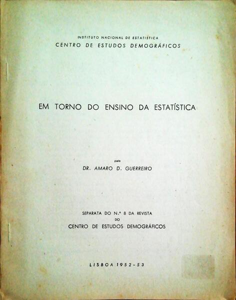 EM TORNO DO ENSINO DA ESTATÃSTICA.