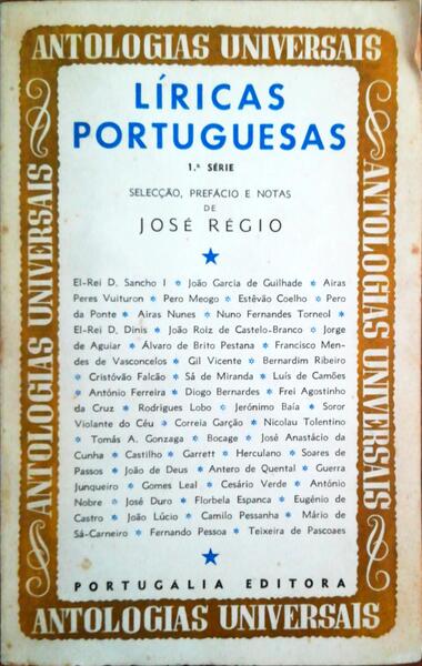 LÃRICAS PORTUGUESAS. [1.Âª SÃ‰RIE, 3.Âª EDIÃ‡ÃƒO]