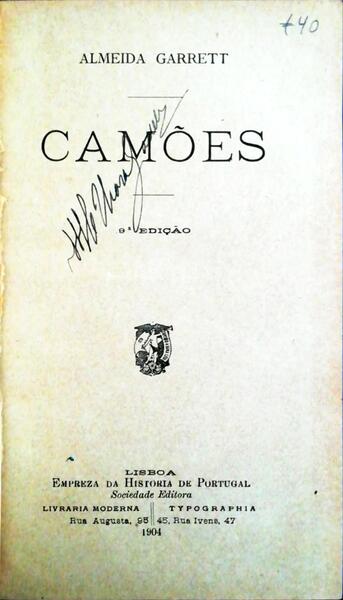 CAMÃ•ES. [EMPREZA DA HISTÃ“RIA DE PORTUGAL-1904]