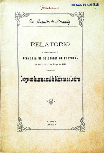 RELATORIO APRESENTADO Ã ACADEMIA DE SCIENCIAS DE PORTUGAL.