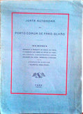 JUNTA AUTONOMA DO PORTO COMUM DE FARO-OLHÃƒO. MEMORIA.